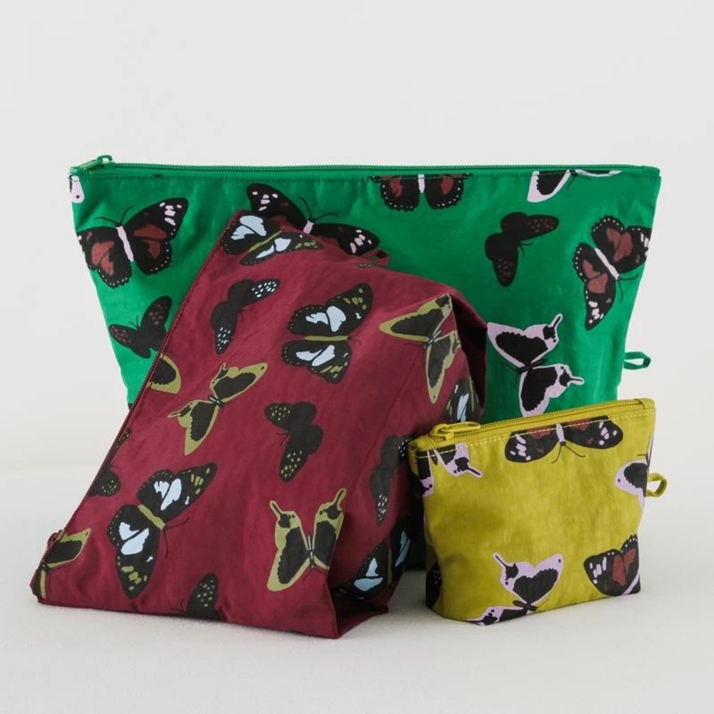 Baggu Butterfly Go Pouch Set